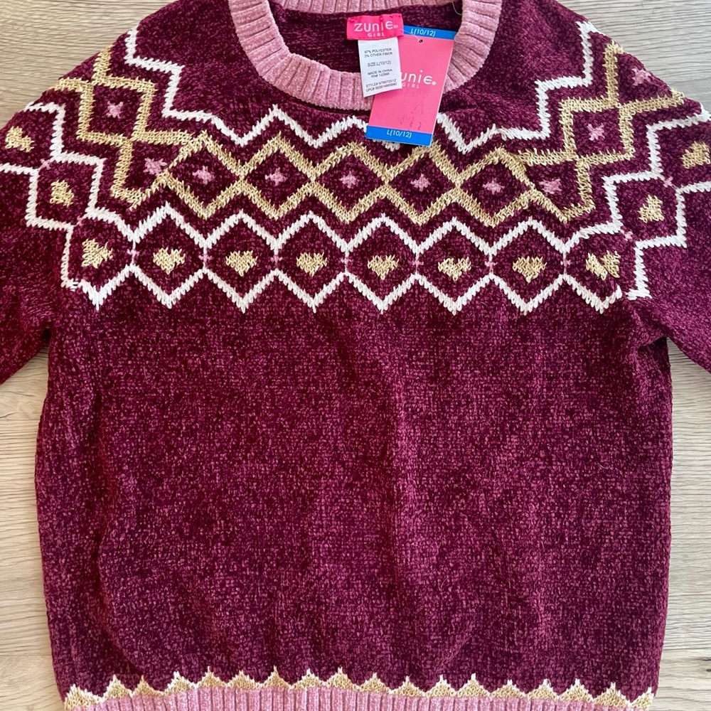 4/$25 | NWT | Zuni | Sweater for Girls | Large (10-12) - Picture 3 of 5